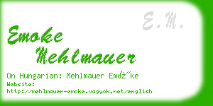 emoke mehlmauer business card
